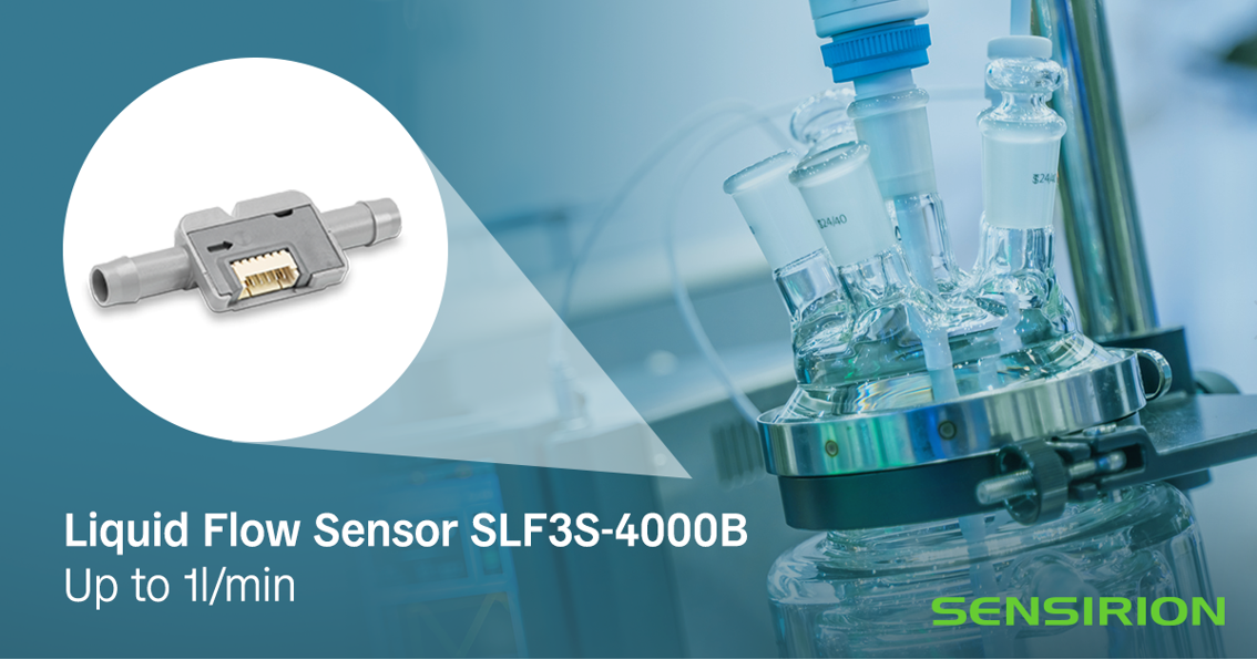 SLF3S-4000B - новый высокоскоростной датчик измерения расхода жидкости от Sensirion AG