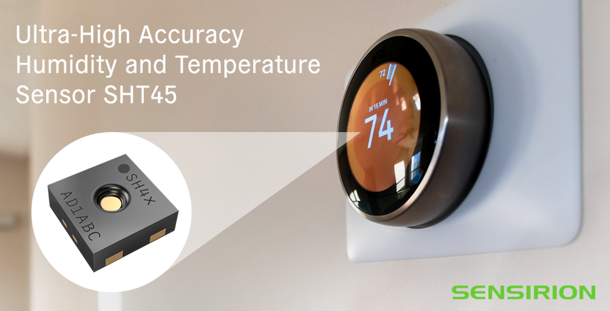 SHT45 - высочайшая точность измерения влажности и температуры от Sensirion AG